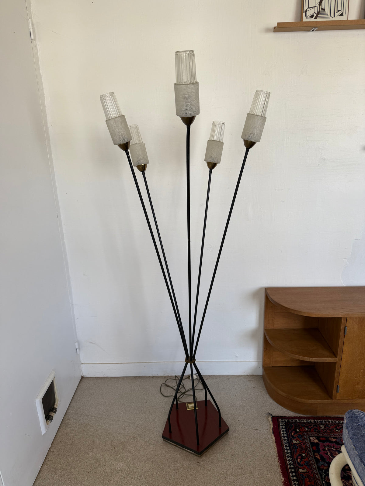 Lampadaire vintage à 5 branches