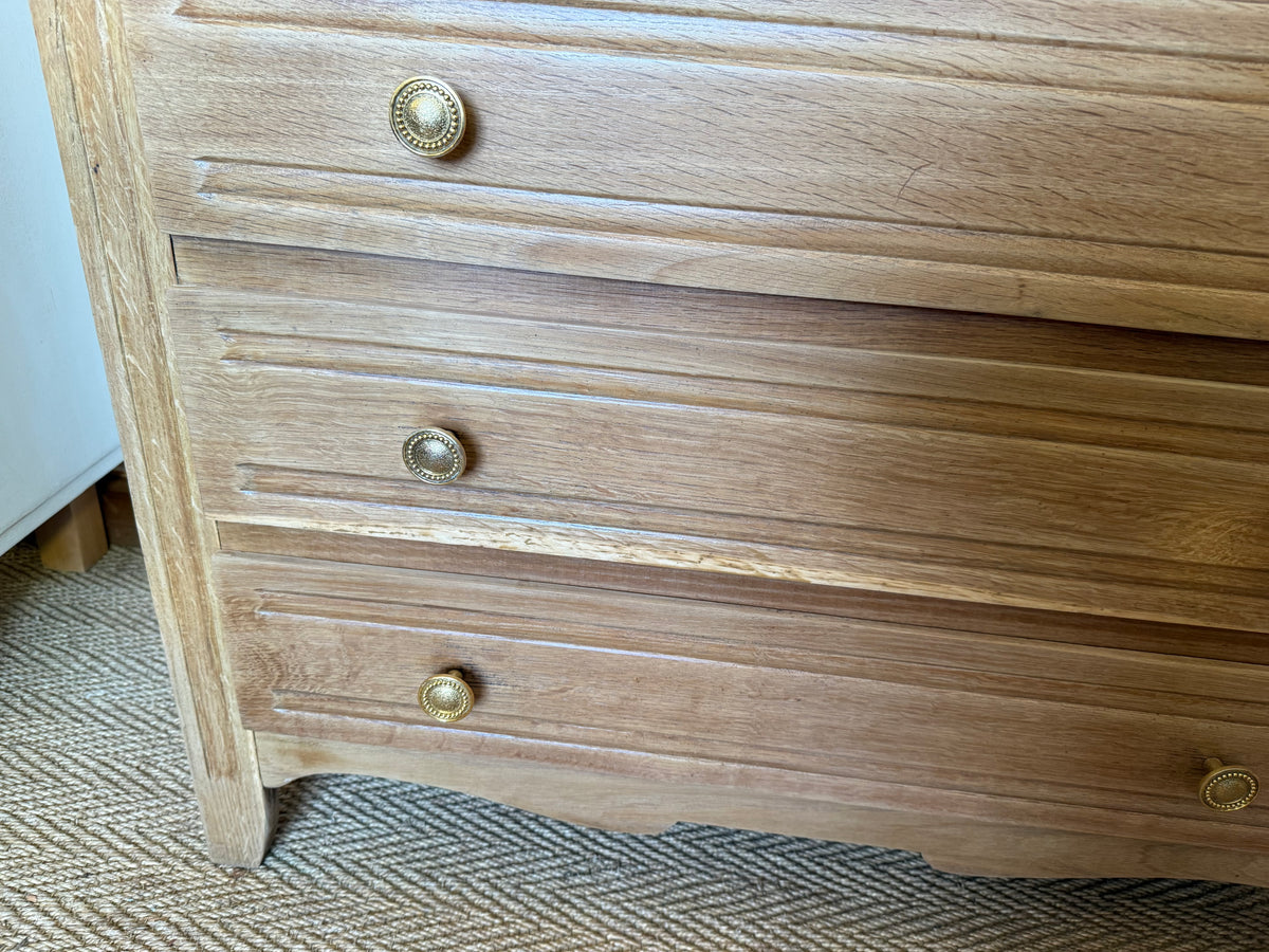 Commode vintage poignées dorées