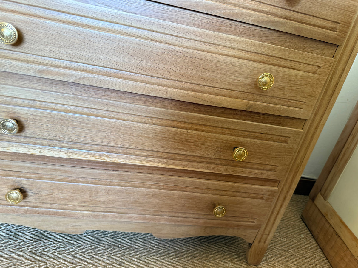 Commode vintage poignées dorées