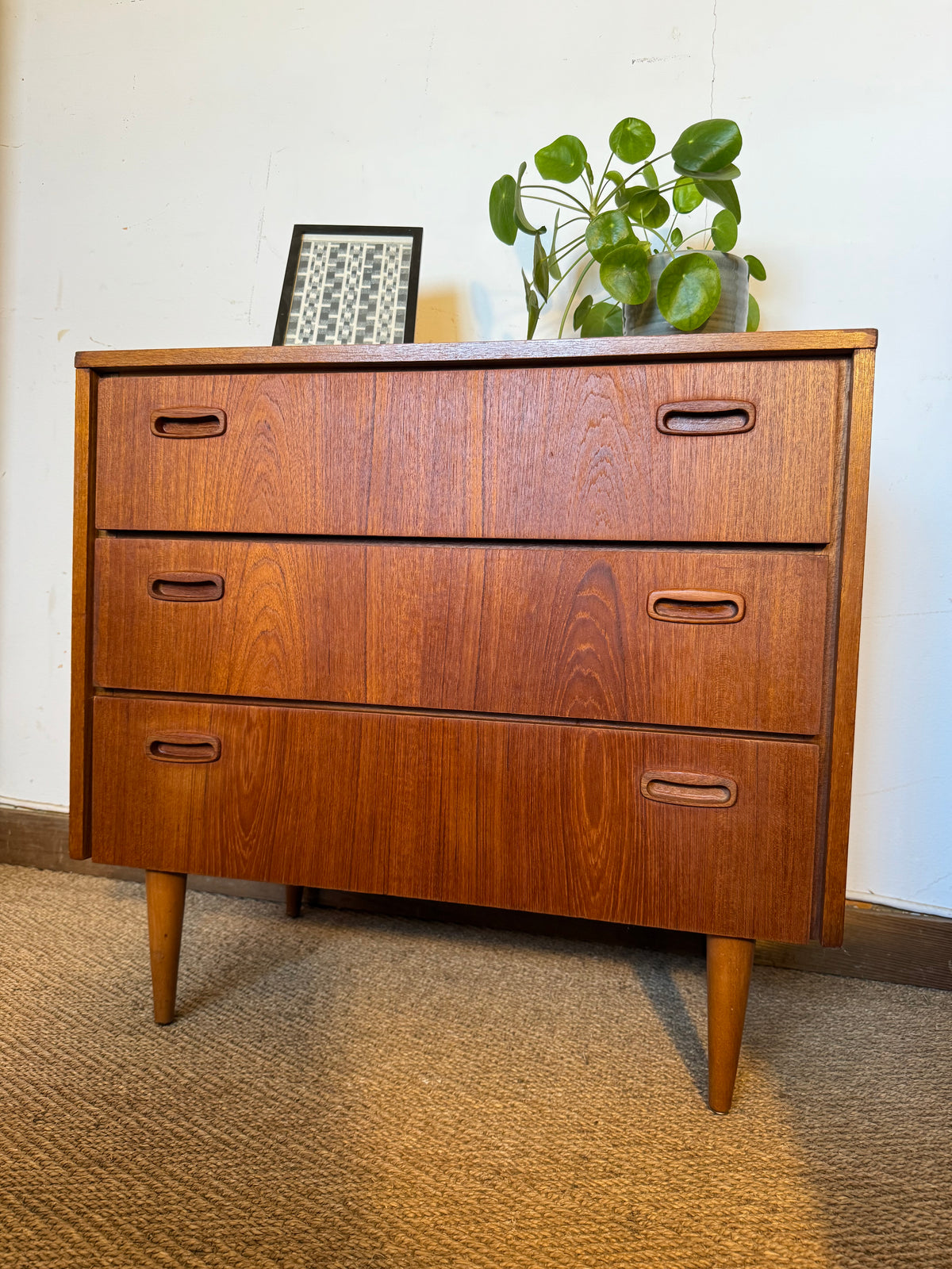 Commode scandinave vintage placage teck