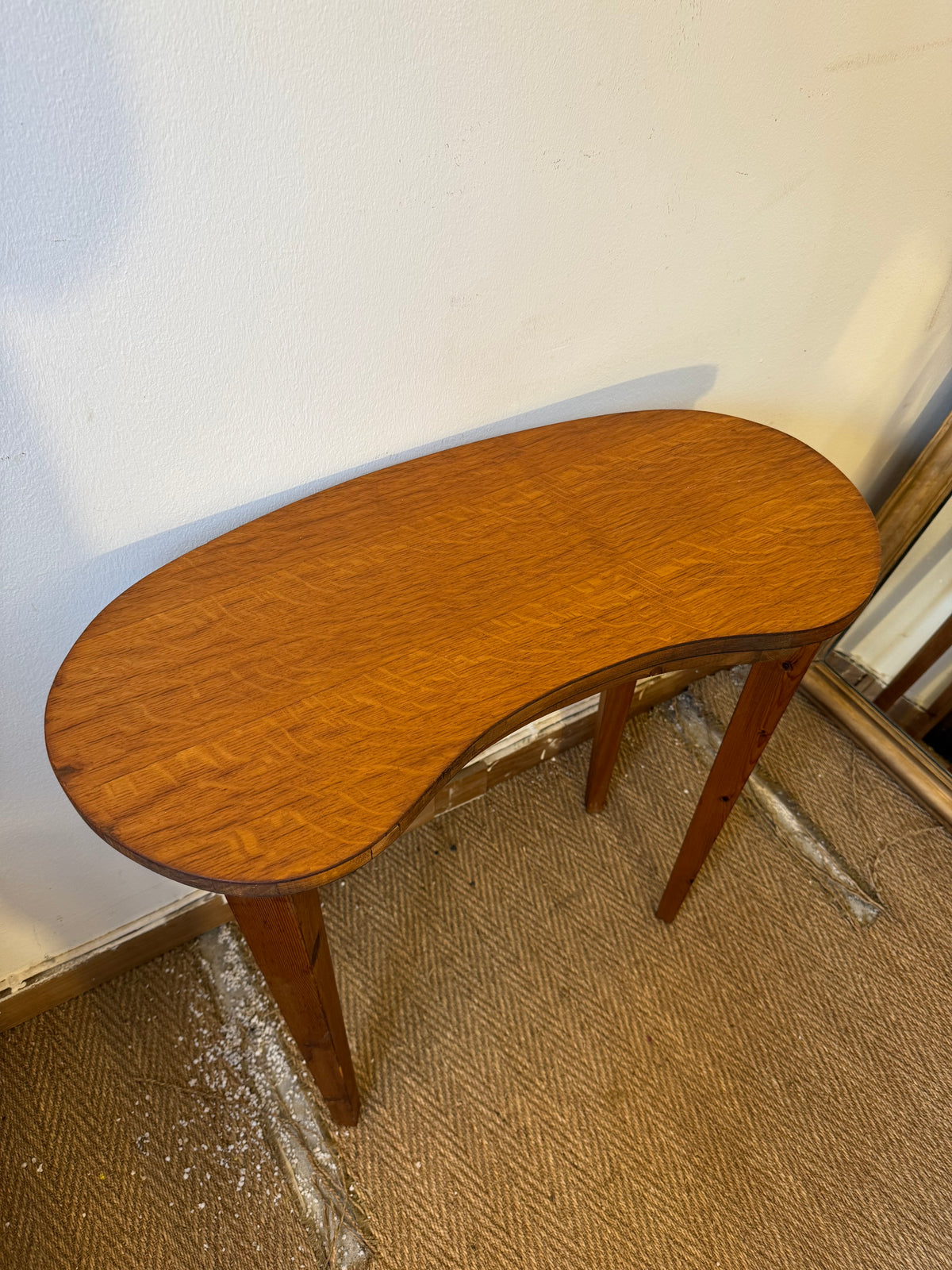 Console petit bureau coiffeuse vintage forme libre
