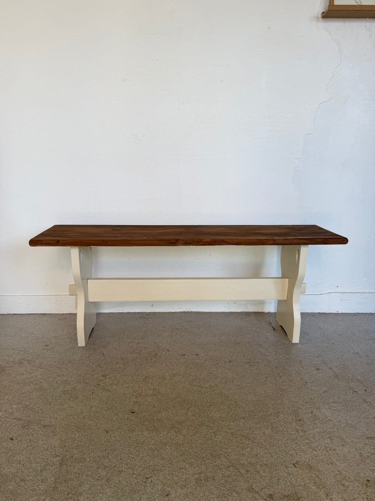 Banc de ferme vintage bois massif