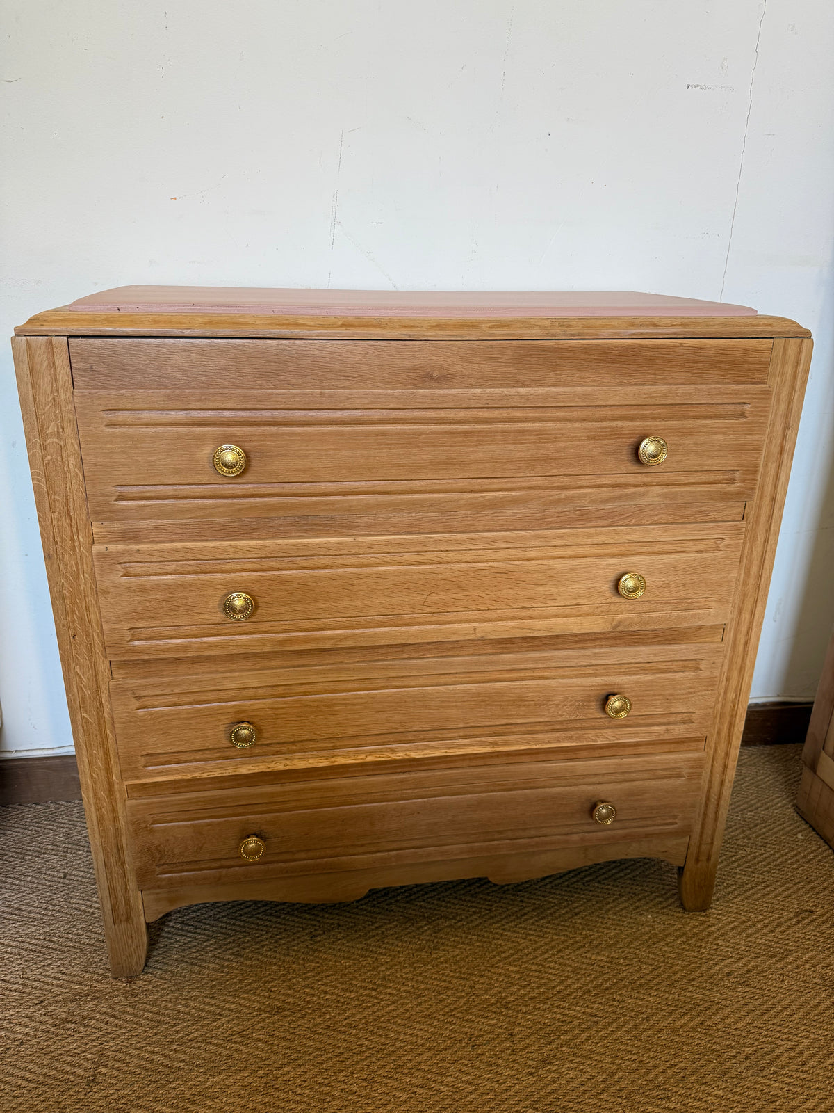 Commode vintage poignées dorées