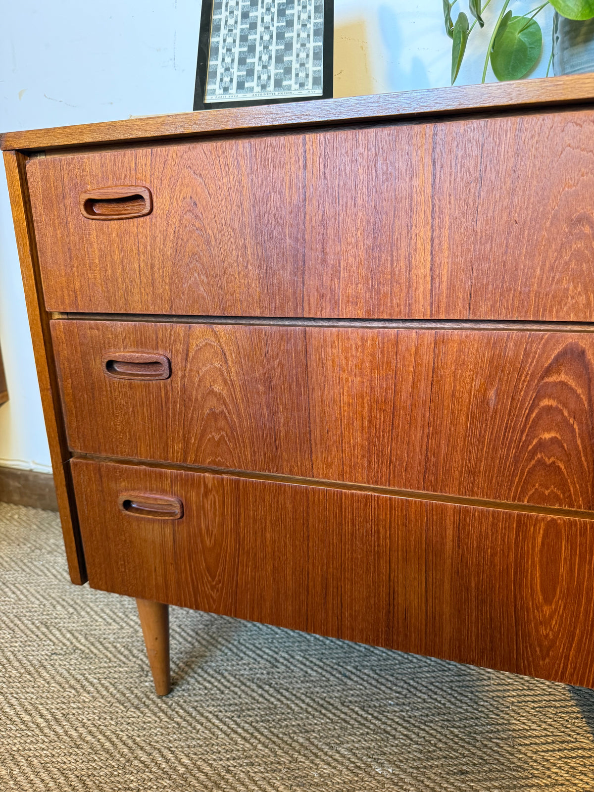 Commode scandinave vintage placage teck