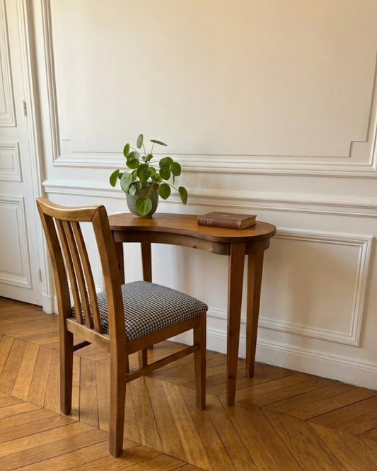 Console petit bureau coiffeuse vintage forme libre