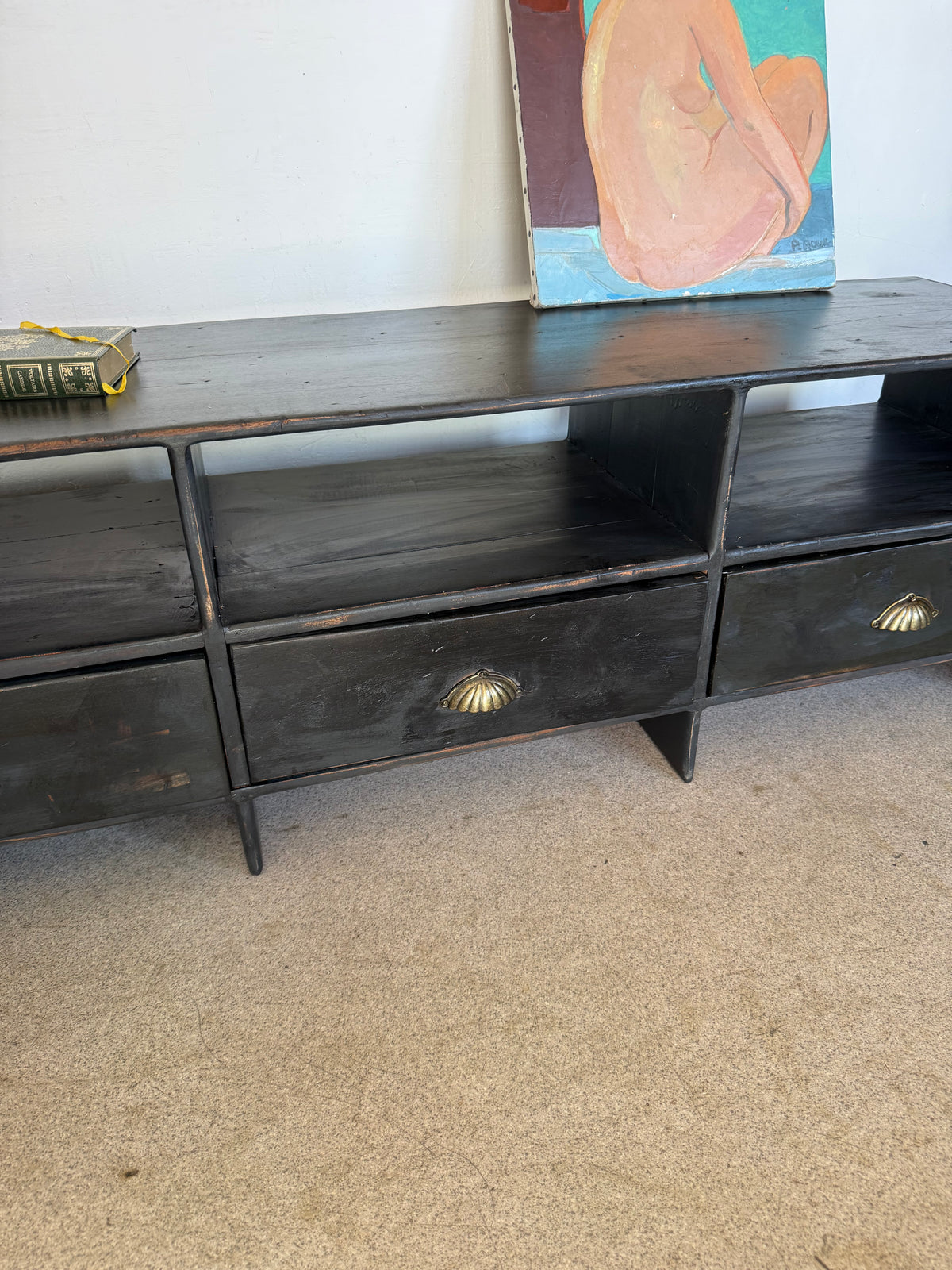 Meuble bas de métier vintage enfilade buffet meuble tv