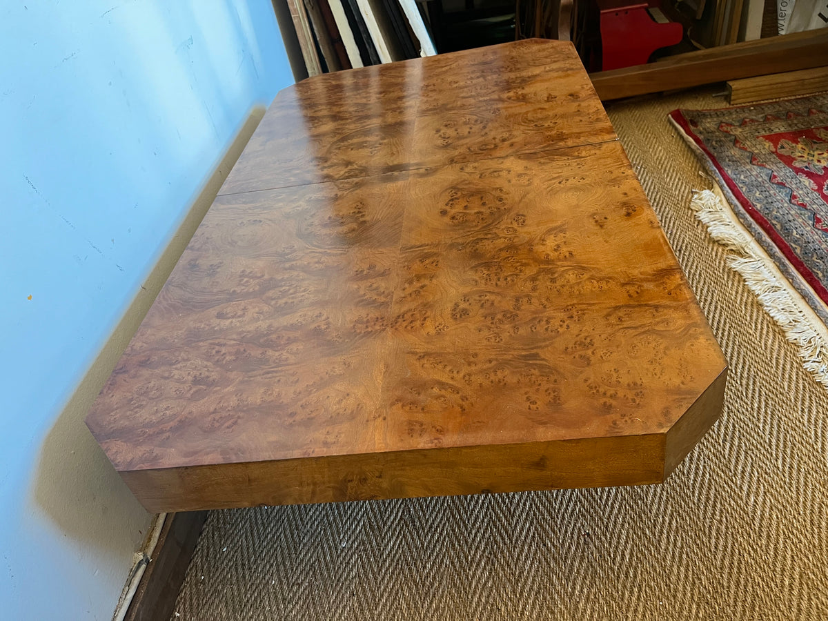 Table basse vintage loupe d'orme bar caché