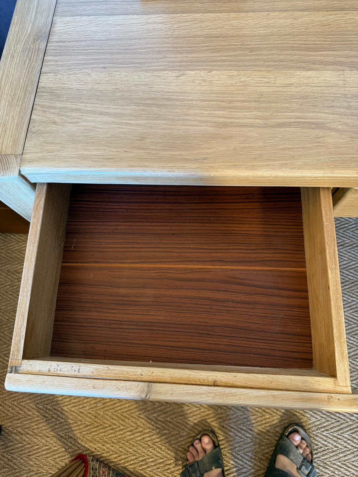 Bureau vintage en bois massif esprit Pierre Chapo