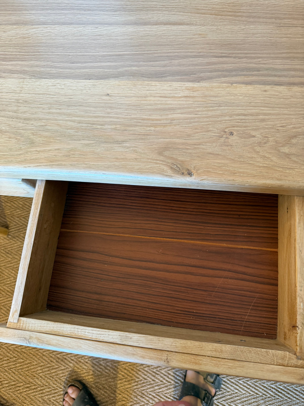 Bureau vintage en bois massif esprit Pierre Chapo