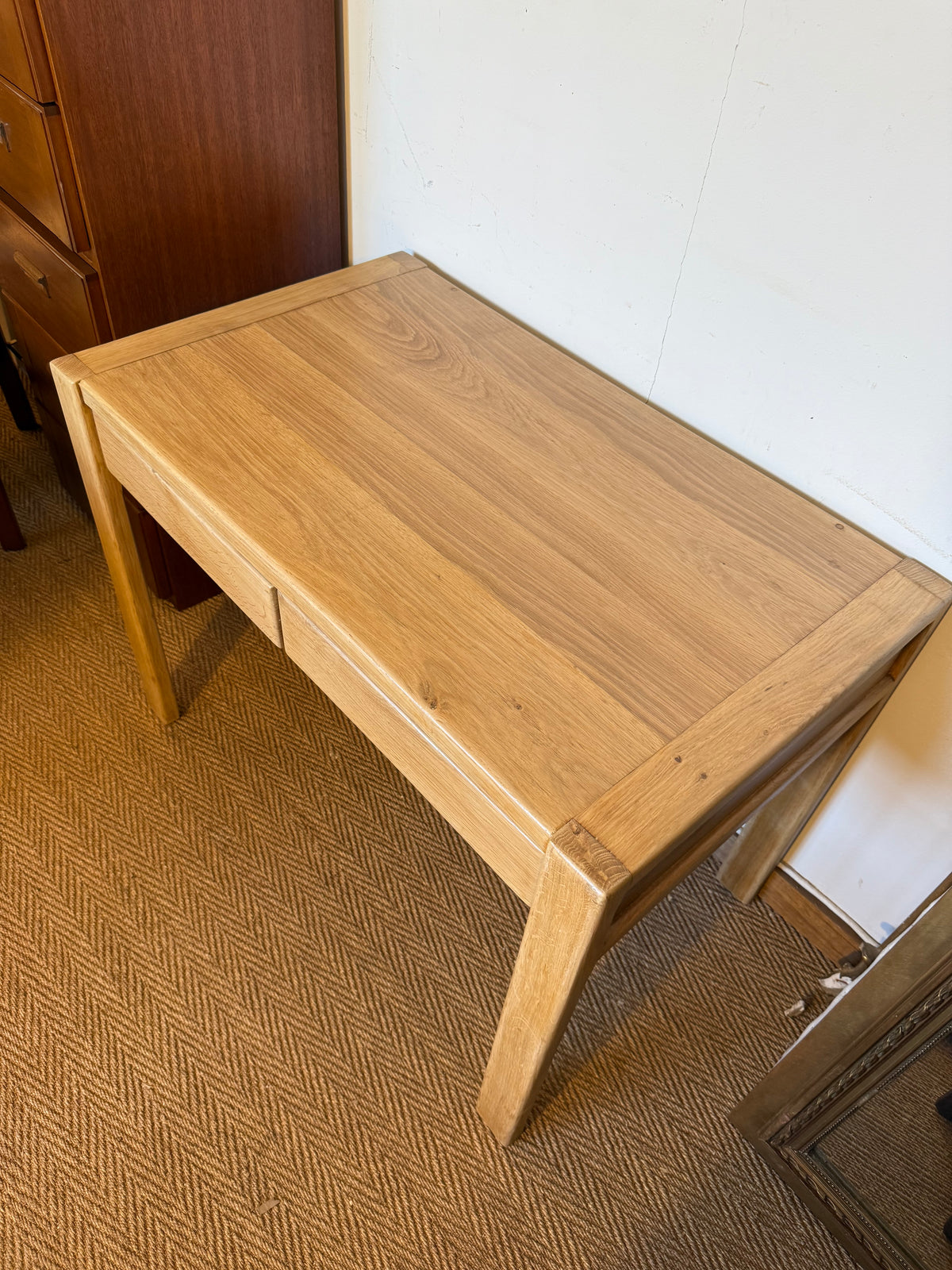 Bureau vintage en bois massif esprit Pierre Chapo