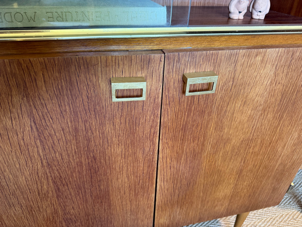 Vaisselier vitrine buffet vintage placage teck