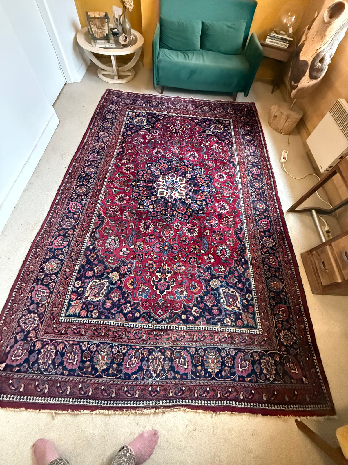 Tapis persan vintage grand format