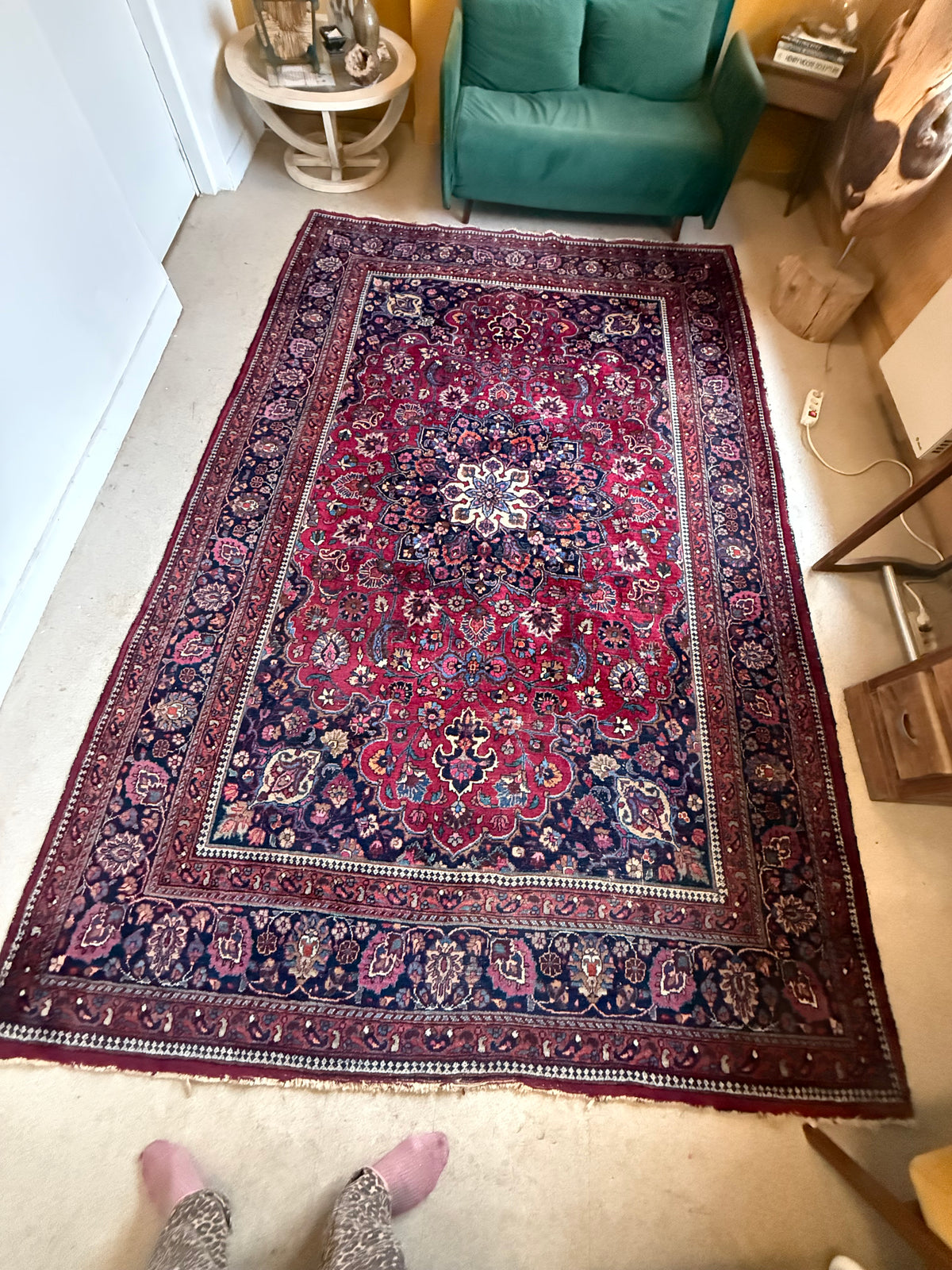 Tapis persan vintage grand format
