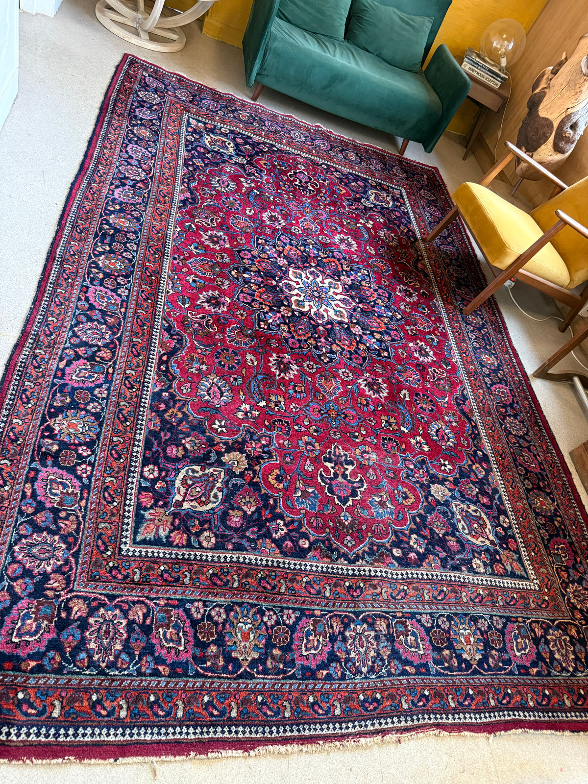 Tapis persan vintage grand format