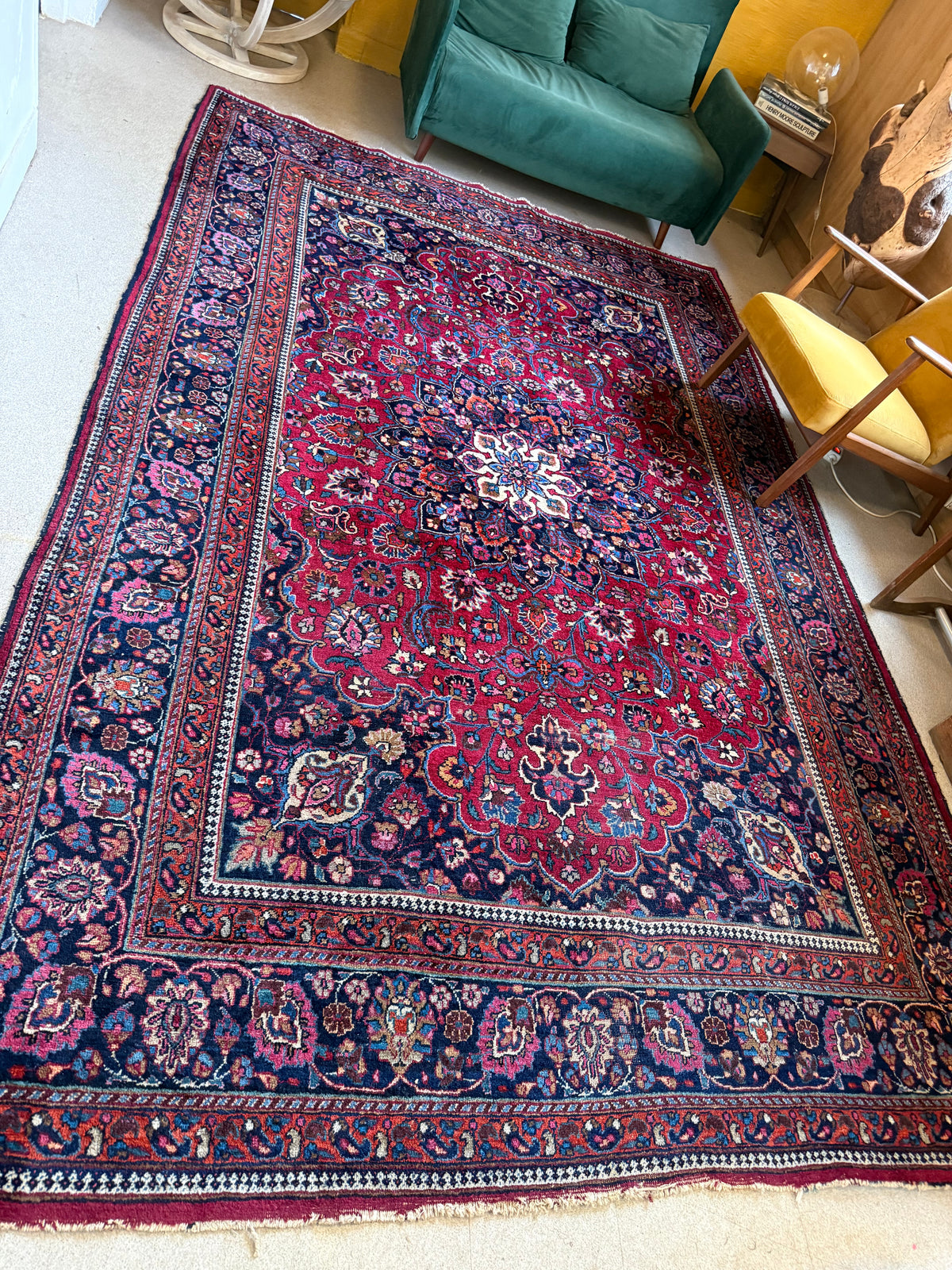 Tapis persan vintage grand format