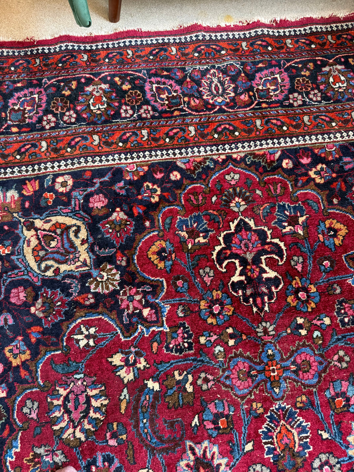 Tapis persan vintage grand format