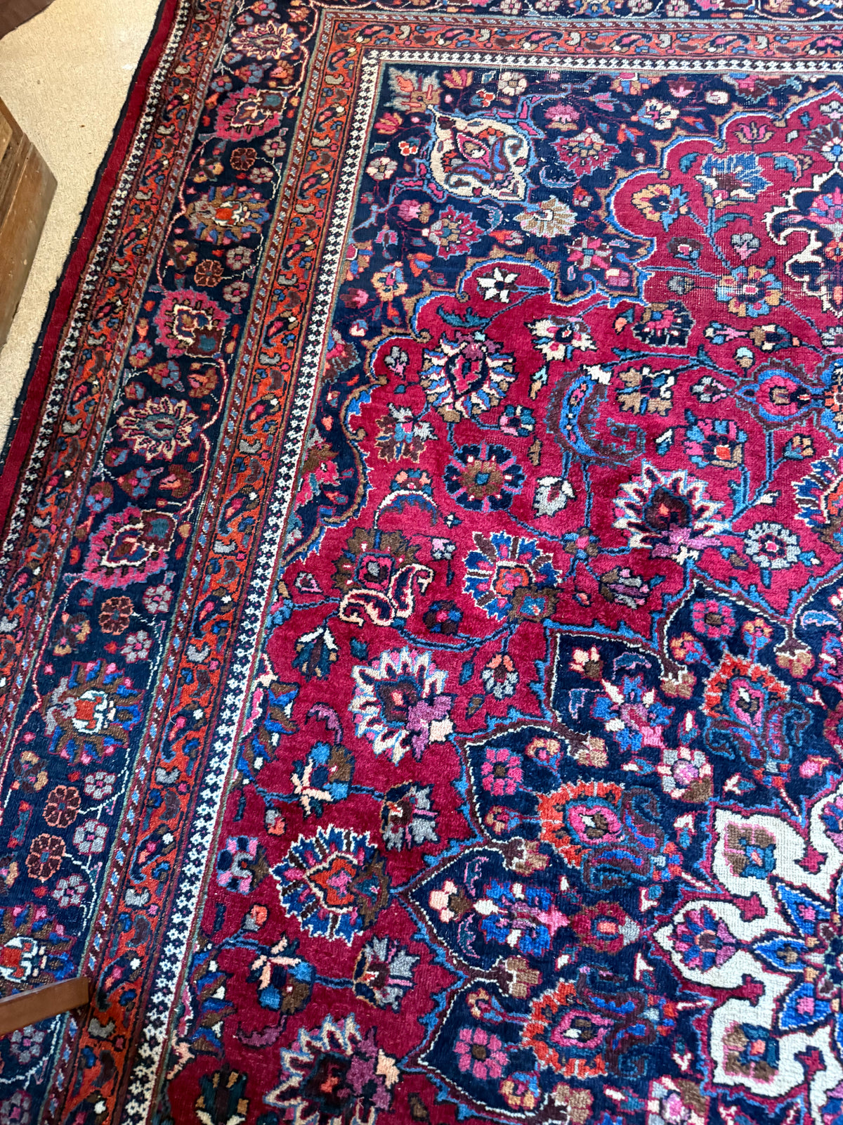 Tapis persan vintage grand format
