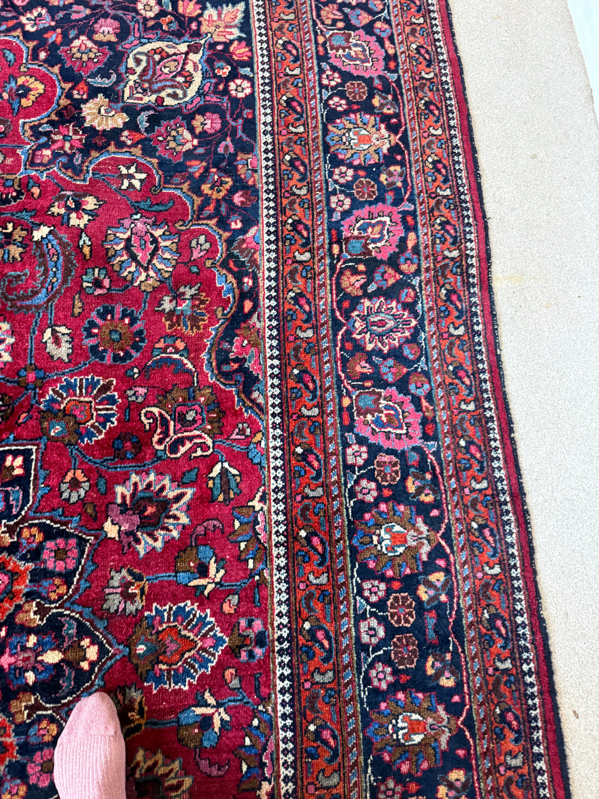 Tapis persan vintage grand format