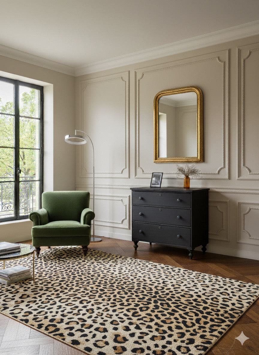 Commode anglaise en bois patiné noir