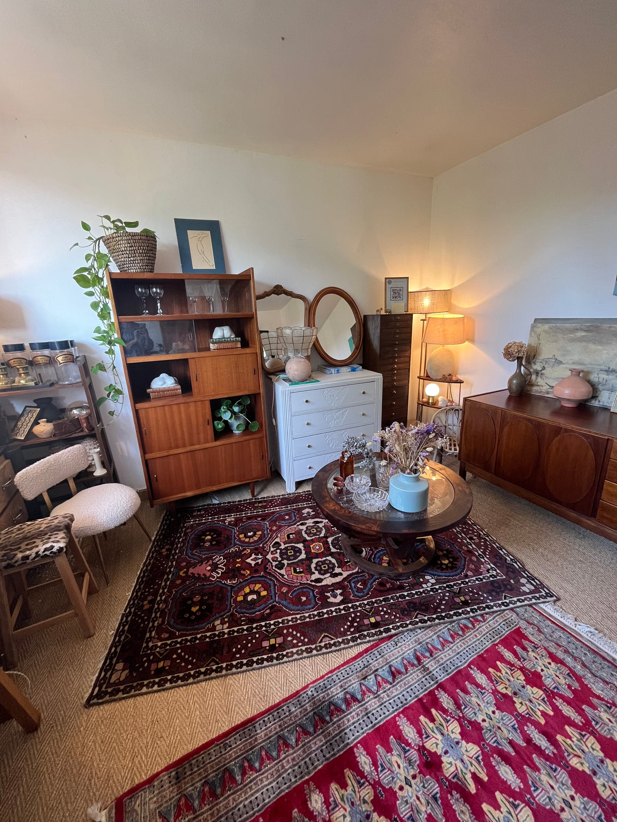 Bibliothèque étagère vaisselier vintage
